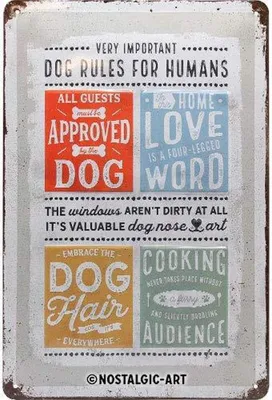 Produktbild von Nostalgic-Art - Blechschild 20 x 30cm - PfotenSchild - Dog Rules