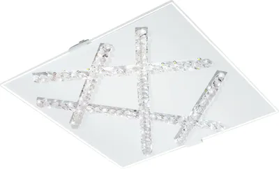 Produktbild von EGLO LED Deckenlampe Sorrenta, Deckenleuchte, Stahl in weiss, Glas, Brillantglas in weiss, klar warmweiß