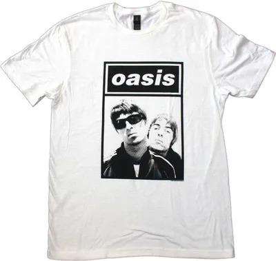Produktbild von Oasis - "Noel & Liam Boxed" T-Shirt für Herren/Damen Uni RO11925 (S) (Weiß)