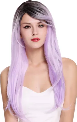 Produktbild von WIG ME UP Perücke Lang Glatt Ombre Dunkelbraun Lila RGF-6470C-SMT2/WPU