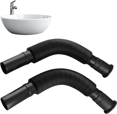 Productafbeelding van Afvoerslang - Pvc - Wastafel - Afvoerbuis - Diameter 31-32 mm - 320-750 mm - Uitbreidbare keukensifon - Afvalwaterbuis voor 3 cm afvoergat
