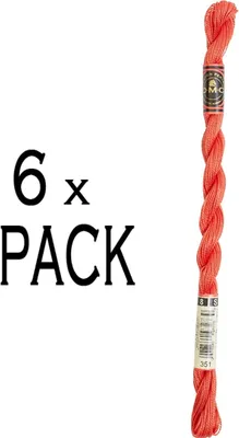 Produktbild von 6 Knäuel DMC Garn für Absteckungen, Stärke 8, 25 Meter, Farbe 115ar/8-351