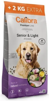 Obrázok produktu pre Calibra Dog Premium Line NEW Senior&Light 12kg+2kg