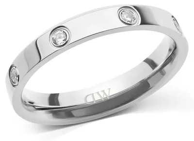 Image de Bague originale en acier avec zircone cubique Classic Lumine DW0040172 - Circonférence : 54 mm