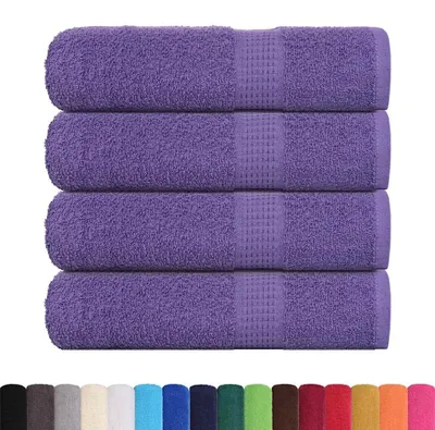 Zdjęcie produktu dla Ręczniki vidaXL FROGN, 4 szt., fioletowe, 50 x 100 cm, 360 g/m²