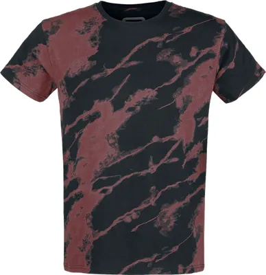 Produktbild von RED by EMP Herren schwarz-rotes Batik T-Shirt XXL