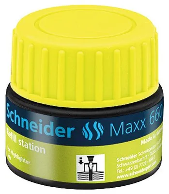 Produktbild von Schneider Schreibgeräte Refill station Maxx 660, Gelb, Schwarz, Gelb, 30 ml, 1 Stück(e)