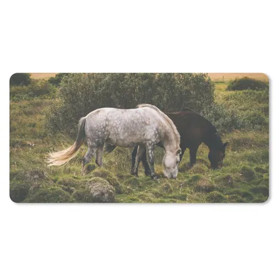 Obrázok produktu pre Podložka pod myš - Kone - Tráva - Icelander - 80x40cm - Rohožka pod myš