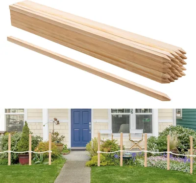 Produktbild von VEVOR Holzpfähle, 25 Stk. 19,05x19,05x914,4 mm Holzpflöcke, Holzpfosten mit scharfer Spitze, Zaunpfähle aus Tannenholz, Wegweiser für Schlammzäune, Hinterhofbegrenzungen, Grundlinien