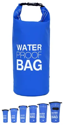 Produktbild von DonDon wasserdichter Outdoor Dry Bag Trockentasche mit Riemen - blau 20 Liter