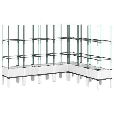Produktbild von Pflanzkübel mit Rankgitter Weiß 200x160x142,5 cm PP