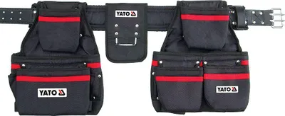Obrázok produktu pre Yato YT-7400, Bedrový opasok na náradie, Čierna, Červená, Nylon, 21 vrecká/vreciek, 130 cm, Spona
