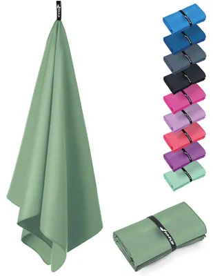 Imagen del producto de Toalla de microfibra, ligera y compacta, de 30 x 90 cm, ideal para fitness y deportes