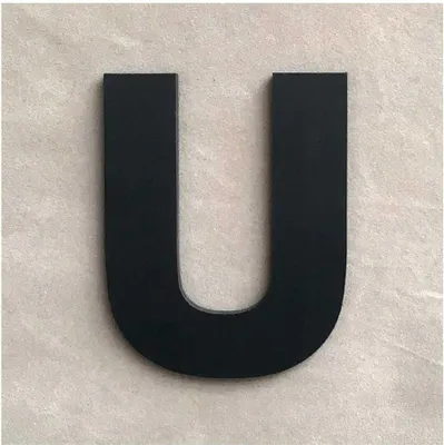 Immagine prodotto di Adesivo murale lettera nera 9 x 7,4 cm, lettera U