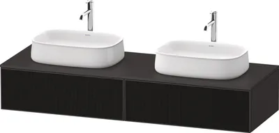 Image de Duravit Zencha Meuble sous-lavabo sur console, 1600x550mm, 2 tiroirs. 2 découpes, ZE4815, ZE4815B63800000