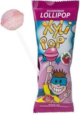 Produktbild von Miradent Xylipop Lolli Zahnpflegelolli Erdbeere 1X6 g
