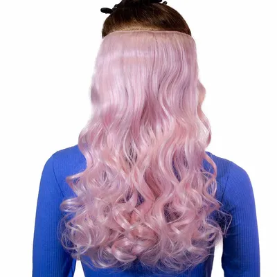Obrázek produktu pro hair2heart Clip in Prodloužené syntetické vlasy vlnité - 8 ks 130g Bubblegum