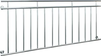 Obrázek produktu pro ECD Germany Francouzský balkon, 90x184 cm, se 14 výplněmi, lesklý, balkonové zábradlí z nerezové oceli