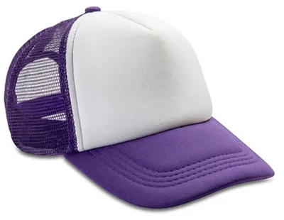 Produktbild von Result Headwear RC089X |  Netzkappe Detroit 1/2 Mesh Truckers Cap - Farbe: Purple/White - Größe: One Size