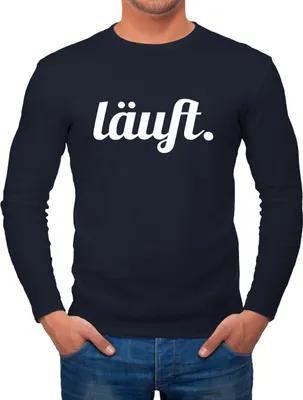 Produktbild von Herren Long-Sleeve läuft Langarm-Shirt Moonworks® navy XL