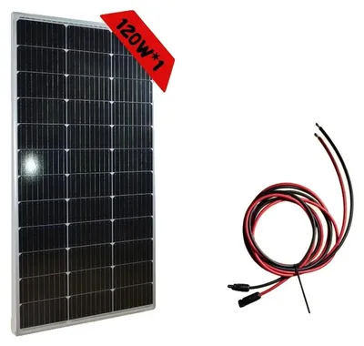 Immagine prodotto di Pannello solare, alta efficienza, design resistente, 1 pezzo, 120W, con cavo
