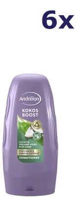 Produktbild von 6x Andrelon Conditioner - Kokos Boost 250 ml