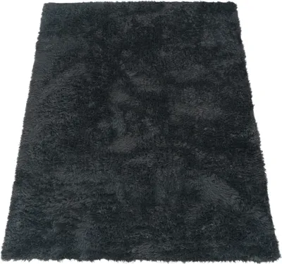 Immagine prodotto di Tappeto a pelo lungo per soggiorno Tappeto in Pelliccia sintetica Shaggy Morbido Grigio antracite Dimensioni 200x280 cm