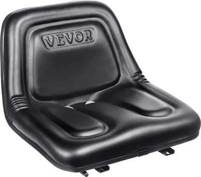 Image de VEVOR Siège de tracteur universel en similiCuir synthétique et mousse polyuréthane Siège de tracteur avec trous de drainage et micro interrupteur de sécurité Siège de conducteur Siège individuel fente 160-340mm