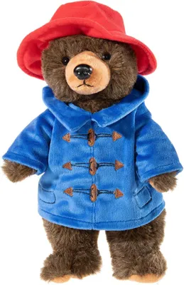 A stuffed Paddington Bear toy.