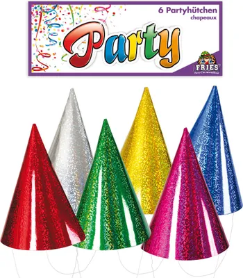 Produktbild von 6 Stück Partyhütchen Party Hüte gemischte FarbenKarneval Fasching Party Halloween