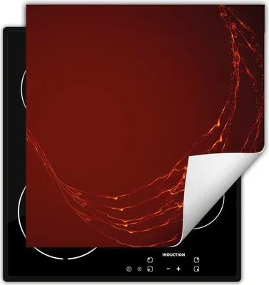 Produktbild von DarHaus Herdabdeckplatte 60x52 cm Anti Rutsch Matte Aufrollbar, dunkelrot