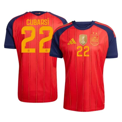 Immagine prodotto di #22 CUBARSÍ Maglia da gioco a 2 stelle, edizione speciale "Campionato di casa" della Spagna per la Coppa del Mondo 2026. misurare:M
