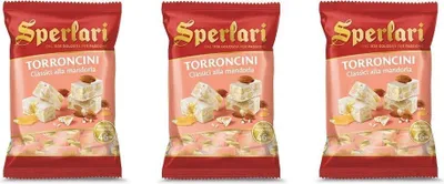 Produktbild von 3x Sperlari Torroncini Classici alla mandorla 46% Mandeln Klassische Mandelnougats 130g