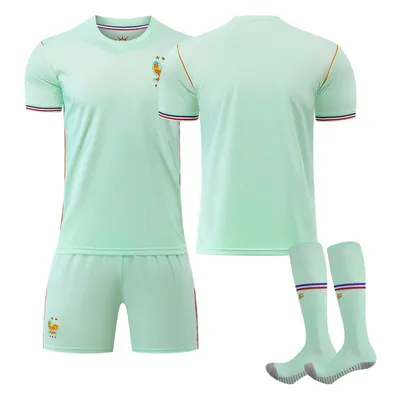 Immagine prodotto di No name no number Maglia da calcio della Francia per i Mondiali 2026, da trasferta, per bambini e adulti. TAGLIA:24