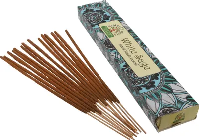 Image de Namaste India Sauge blanche Bâtons d'encens (1 paquet)