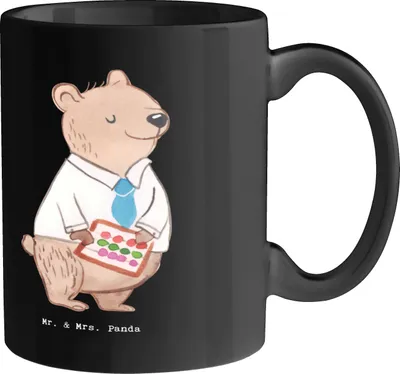 Produktbild von Mr. & Mrs. Panda Kaffeebecher CEO Entscheidungen - Schwarz - Geschenk, Geschäftsstrategie, Humor, Führungskraft, Entscheidungsfindung, Kaffeetasse, Kaffeepott, Becher
