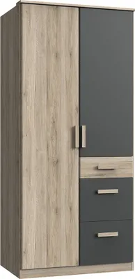 Produktbild von Kleiderschrank 2-türig in Eiche mit graphit CANTON-43