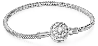 Produktbild von Gnoce Armband mit Zirkoniaverschluss DMB006-17 Silber