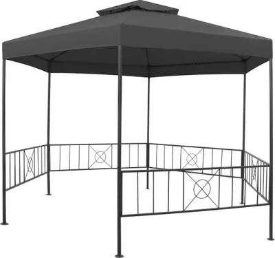 Image de vidaXL Pavillon de jardin 323x275x265 cm Anthracite