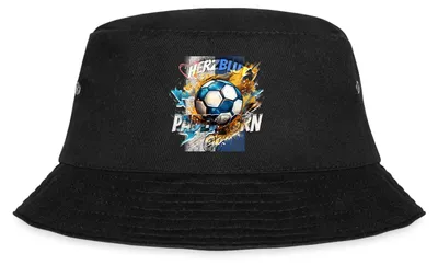 Produktbild von Spreadshirt Herzblut Paderborn 07 Fußballfans Fischerhut, S/M (Caps), Schwarz