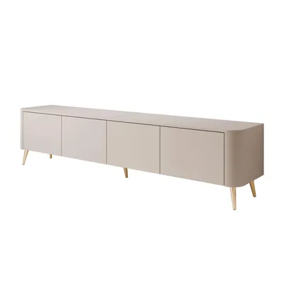 Produktbild von TV-Schrank CELESTE PUSH OPEN mit Beleuchtung auf Goldenen Füßen