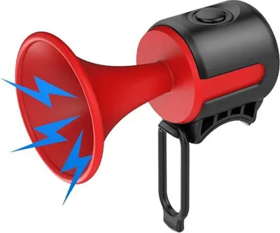Zdjęcie produktu dla Elektryczny klakson rowerowy – czerwony