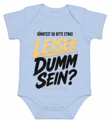 Immagine prodotto di "Potresti, per favore, essere un po' meno stupido?" (Dichiarazione sarcastica, umoristica) Body per neonato, azzurro chiaro, taglia 12/18 mesi