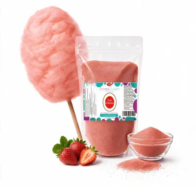 Produktbild von Aroma Zuckerwattezucker Erdbeere Geschmack 1 kg Beutel