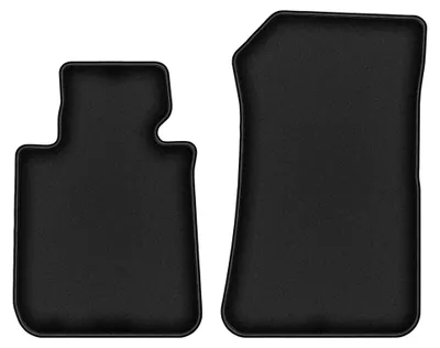 Image de Tapis avant en moquette pour BMW 1 E87 2004-2011 (à hayon) – 2 pièces, noirs, sur mesure – Wielganizator DURBAN