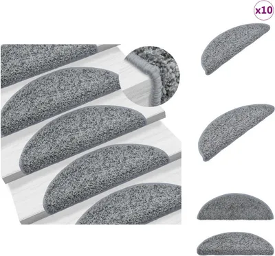 Image de vidaXL Tapis de marche 10 pcs. 65x25 cm Gris - Tapis de marche