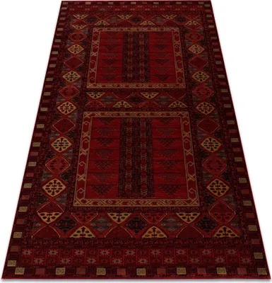 Produktbild von Wollteppich KASHQAI 4346 300 orientalisch, geometrisch rotwein  rot 240x340 cm