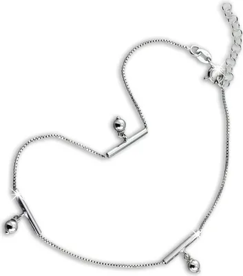 Produktbild von SilberDream Fußkette 925 Sterling SILBER 25cm Kugeln Damen Echt-Schmuk D2SDF5015J