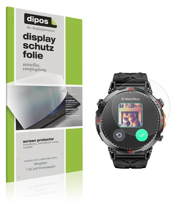 Image de 6x Film de protection d'écran pour Mingdaln 1.56 Zoll Smartwatch protecteur antireflet dipos