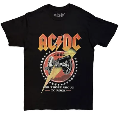 Zdjęcie produktu dla AC/DC For Those About To Rock 81 Black M Koszulka